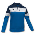 SUDADERA CON CAPUCHA MUJER CREW IV ROYAL MARINO BLANCO