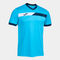 Maillot manches courtes homme Court turquoise fluo bleu marine