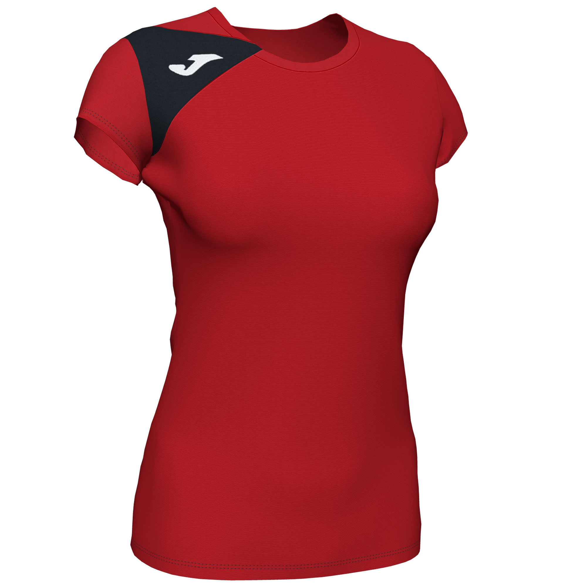 MAILLOT MANCHES COURTES FEMME SPIKE II ROUGE NOIR