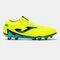Botas fútbol Powerful 24 terreno firme FG amarillo flúor turquesa