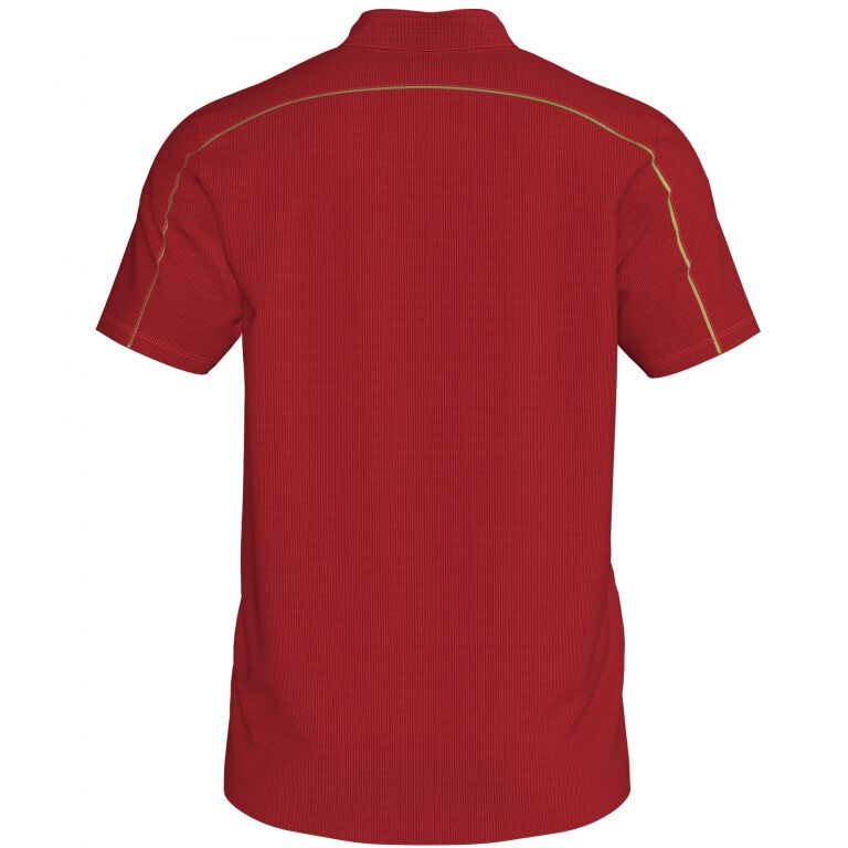 MAILLOT MANCHES COURTES HOMME GOLD ROUGE