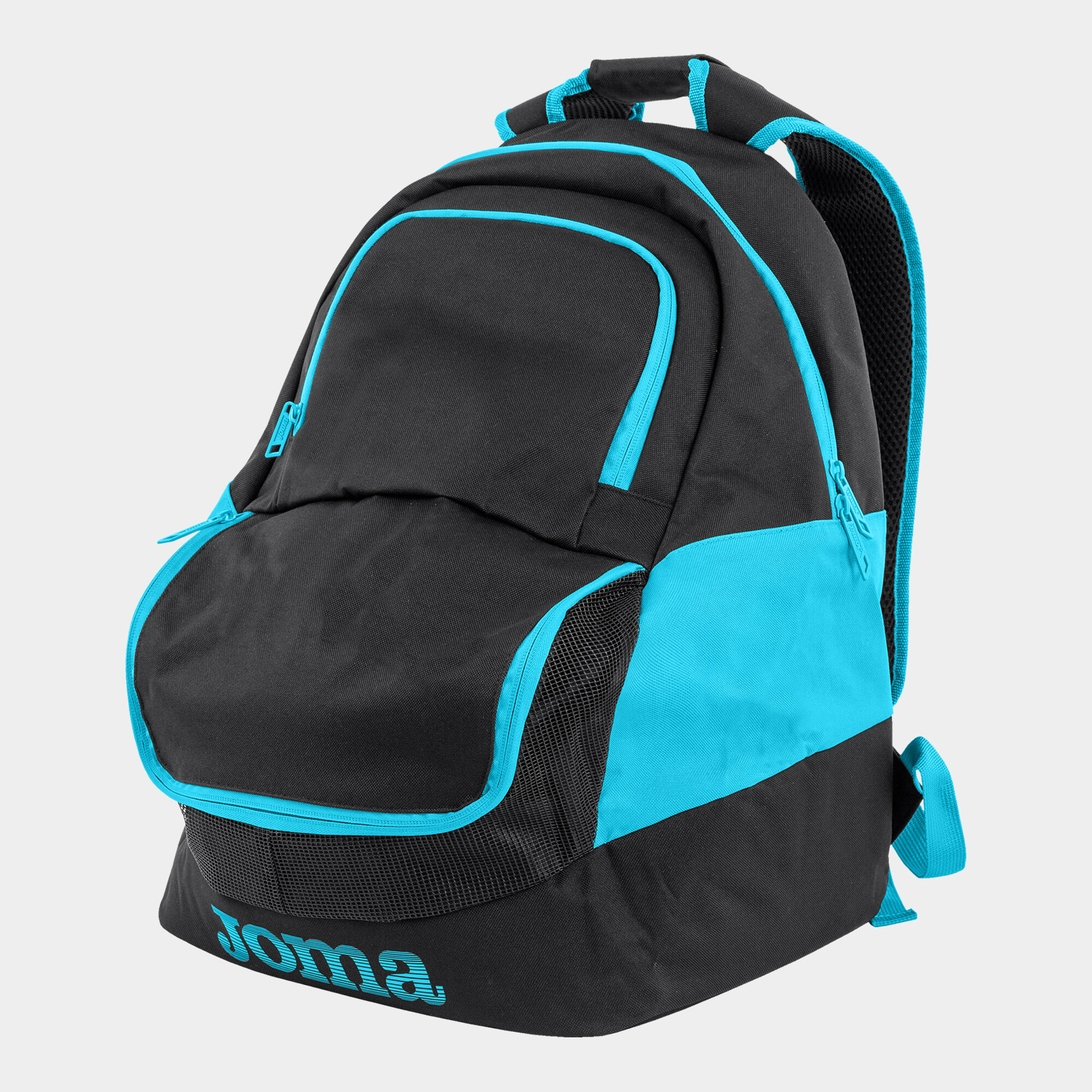 Backpack - shoe bag Diamond II black fluorescent turquoise