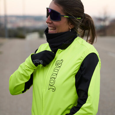 Gilet unisexe Crono jaune fluo noir