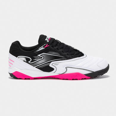 Botas fútbol Cancha 25 moqueta - turf blanco negro