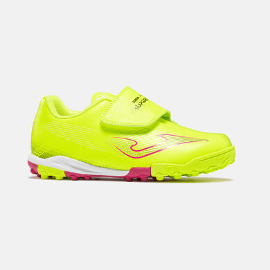 Football boots Supercopa Jr 26 turf junior fluorescent yellow