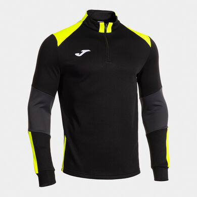 Sudadera hombre Danubio negro amarillo fl&uacute;or