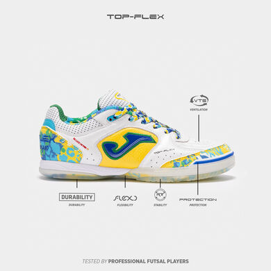 Zapatillas fútbol sala Top Flex 24 Amandinha indoor blanco amarillo