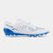 Chuteiras Evolution Cup 23 relva artificial AG branco azul royal