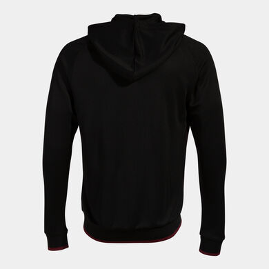 Chaqueta con capucha hombre Tiger V negro burdeos