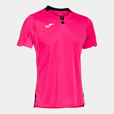 Camiseta manga corta hombre Ranking rosa flúor negro