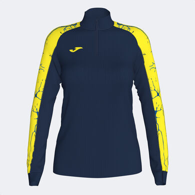 Felpe donna Elite IX blu navy giallo fluorescente