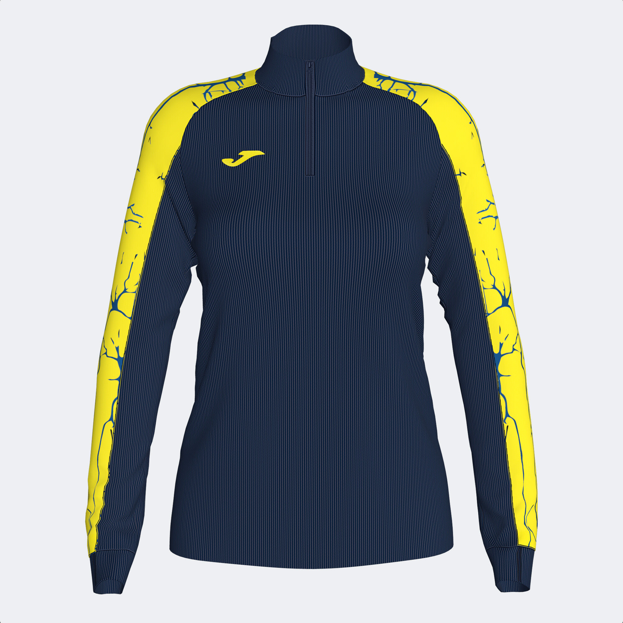 Sweatshirt woman Elite IX navy blue fluorescent yellow