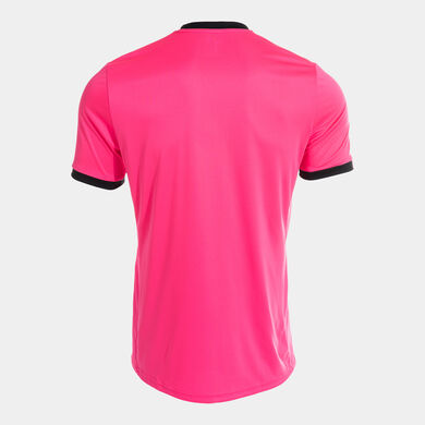 Camiseta manga corta hombre Referee rosa fl&uacute;or negro