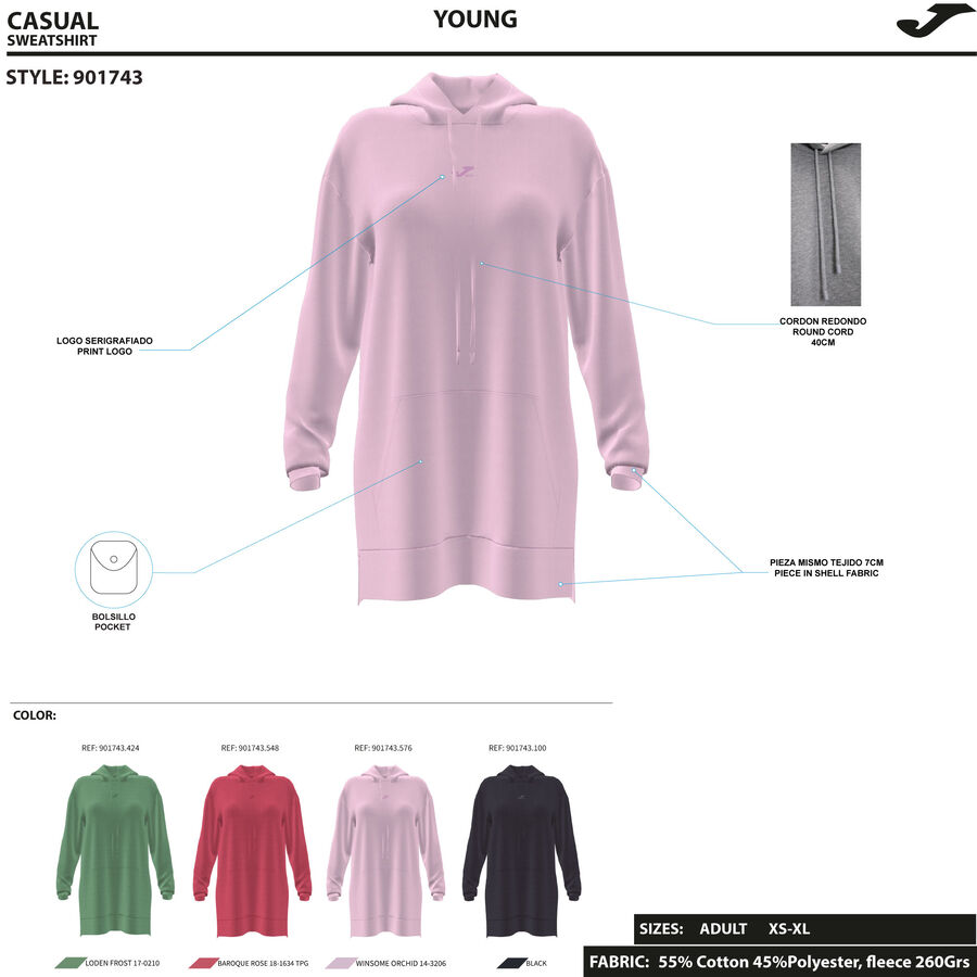 SUDADERA CON CAPUCHA DAPHNE
