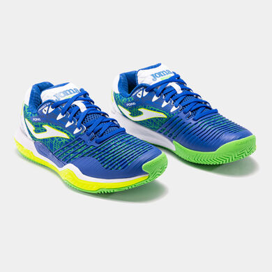 Zapatillas Point 22 pista dura unisex royal amarillo flúor