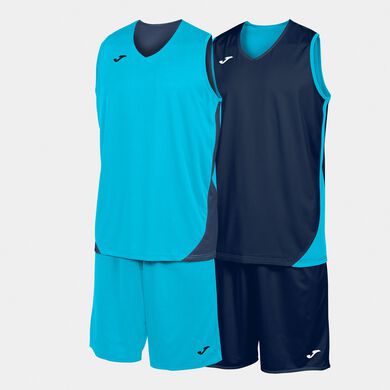 Ensemble unisexe Kansas turquoise fluo bleu marine