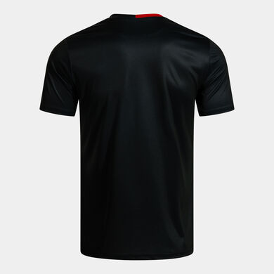 Shirt short sleeve man Performance black red