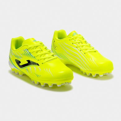 Ghete fotbal Propulsion Jr 25 gazon artificial AG junior galben fosforescent