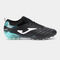 Fußballschuhe Numero-10 25 fester boden schwarz türkis