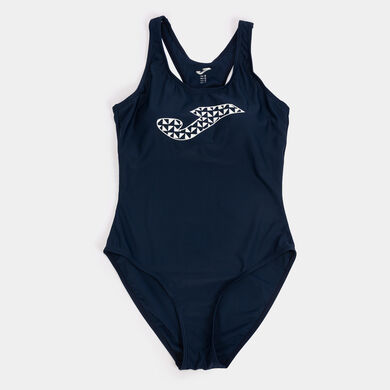 Swimsuit woman Lake III navy blue white