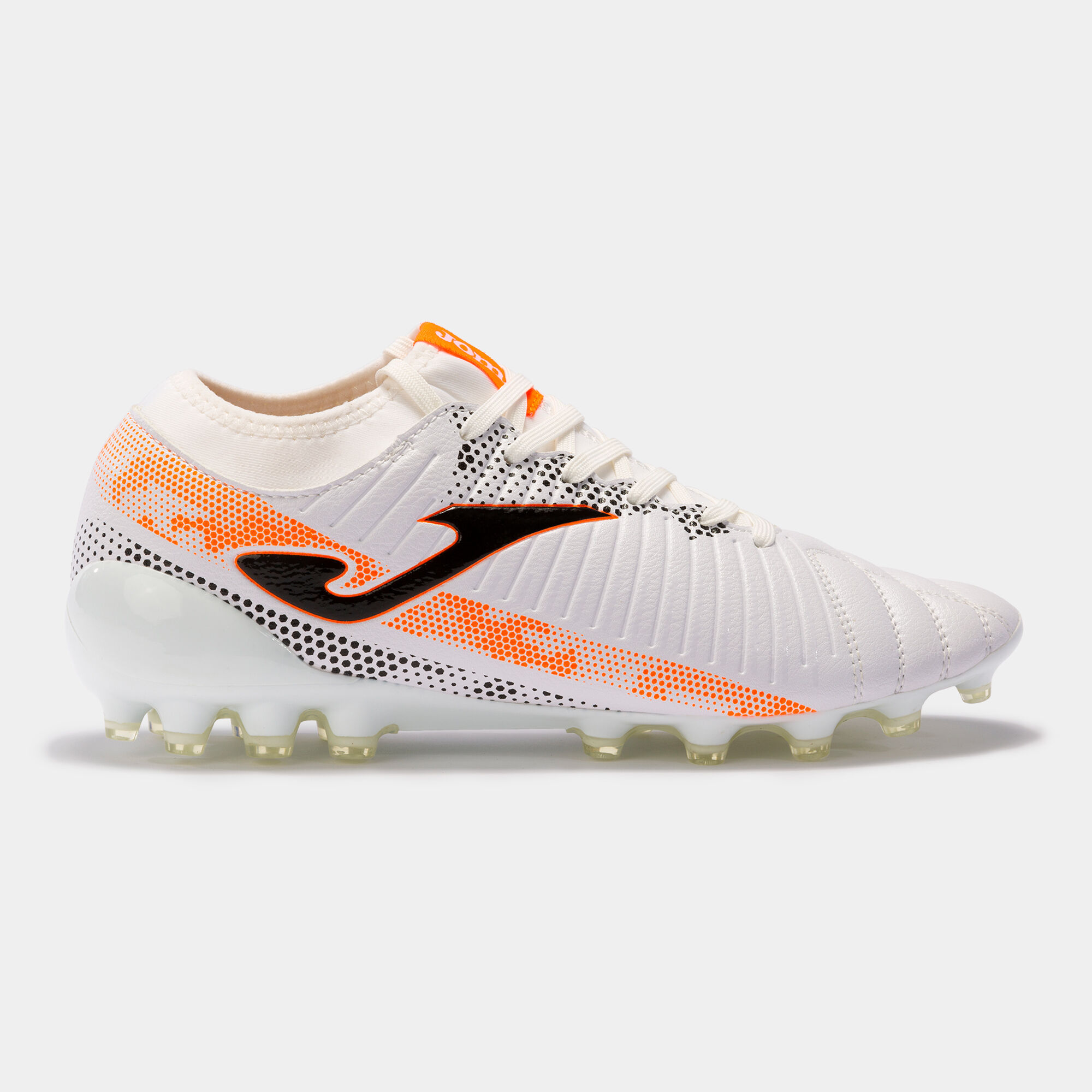 FOOTBALL BOOTS PROPULSION CUP 21 ARTIFICIAL GRASS WHITE ORANGE