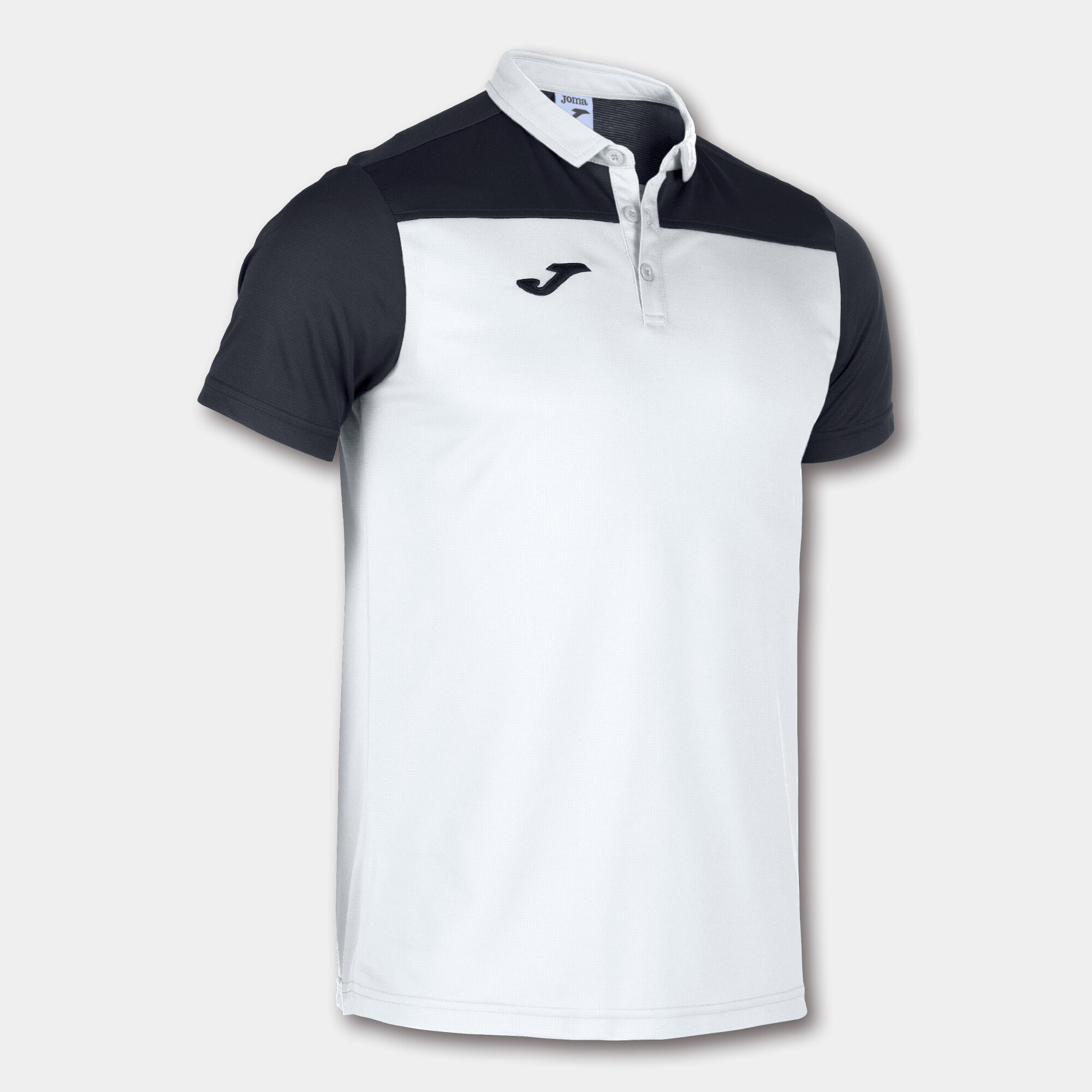 POLO MANCHES COURTES HOMME HOBBY II BLANC NOIR