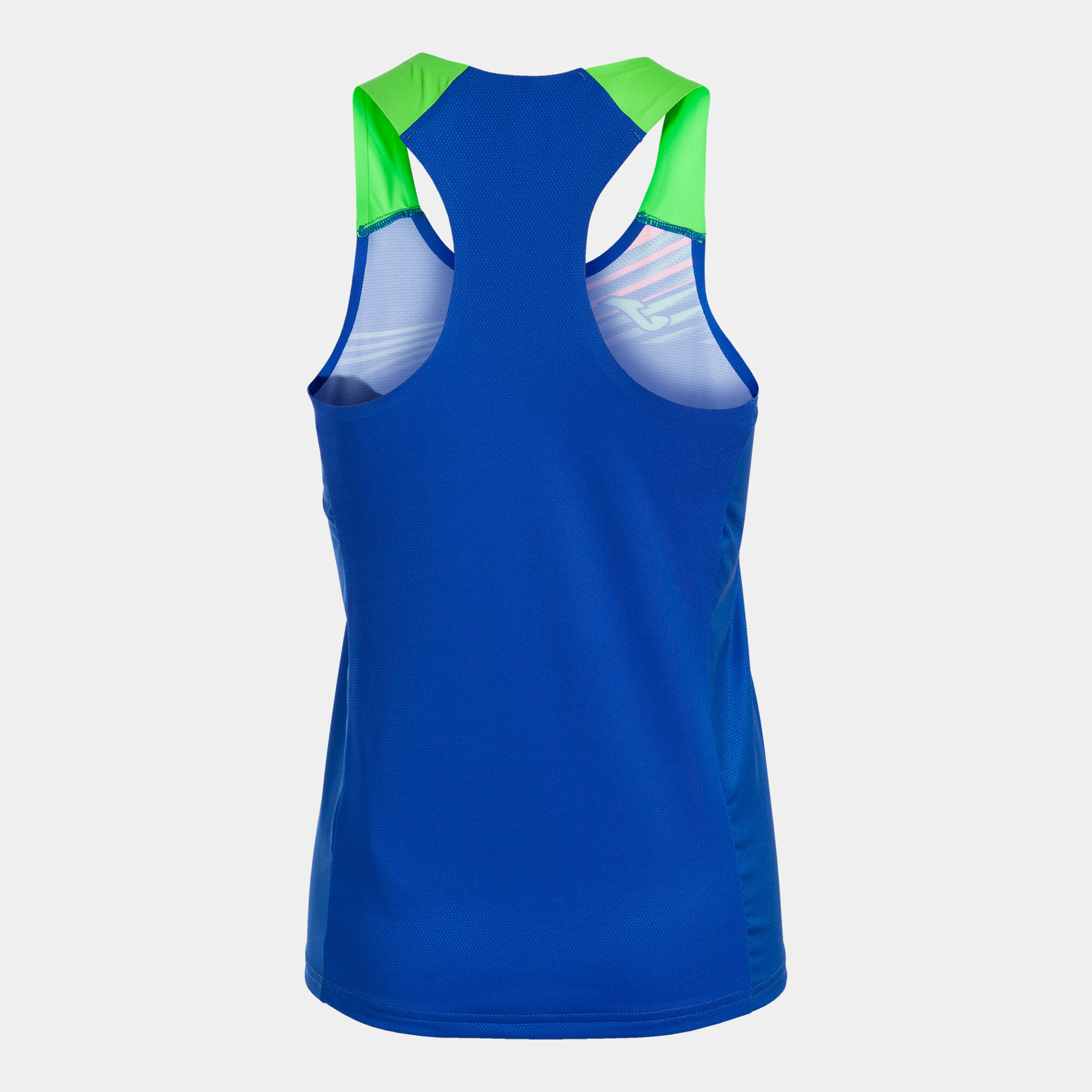 T-shirt de alça mulher Elite X azul royal verde fluorescente