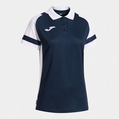 Polo shirt short-sleeve woman Lider navy blue white