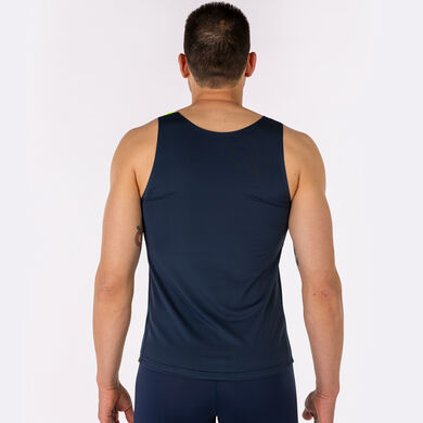 Tank top man Elite VIII navy blue fluorescent yellow