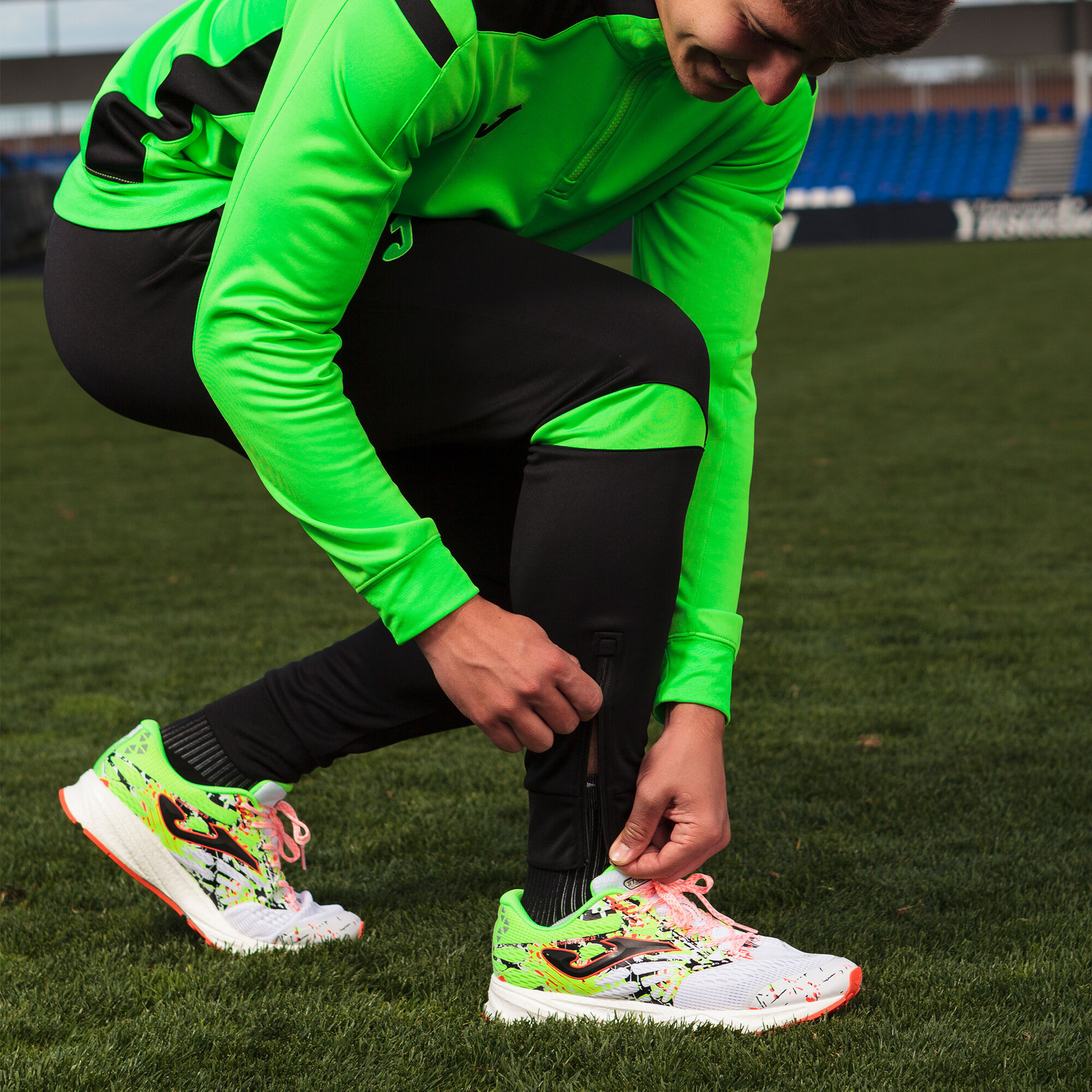 Pantalon vert shop fluo homme