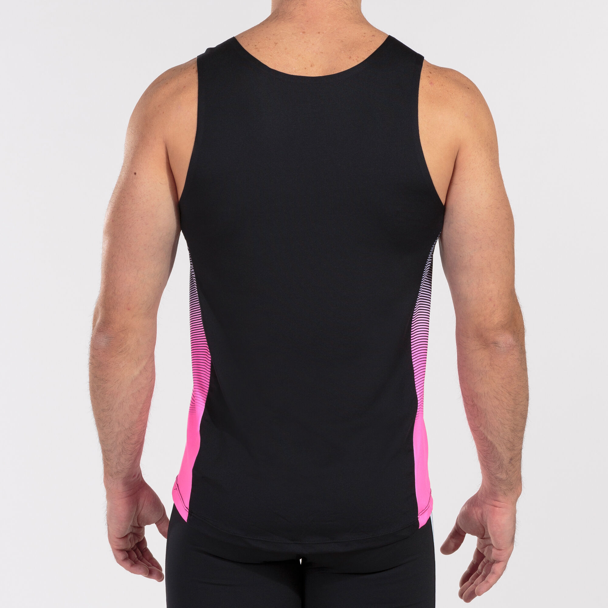 Koszulka na ramiączkach mężczyźni Elite VII czarny fluorescencyjny rózowy bialy