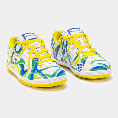 Zapatillas fútbol sala Top Flex Jr 24 Ferrão indoor junior blanco amarillo