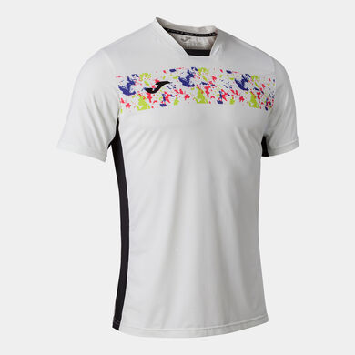 T-shirt manga curta homem Challenge branco colorido