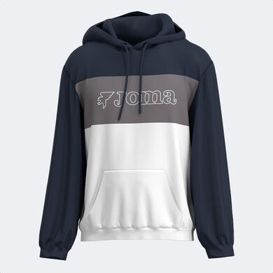 Hooded sweater man Mimetic navy blue dark gray white