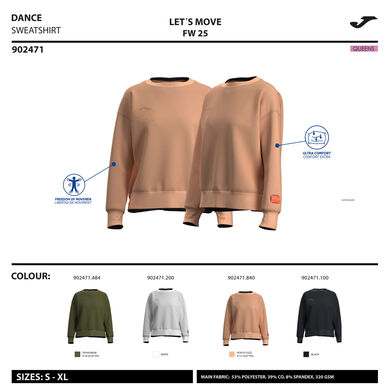 Sudadera mujer Step naranja