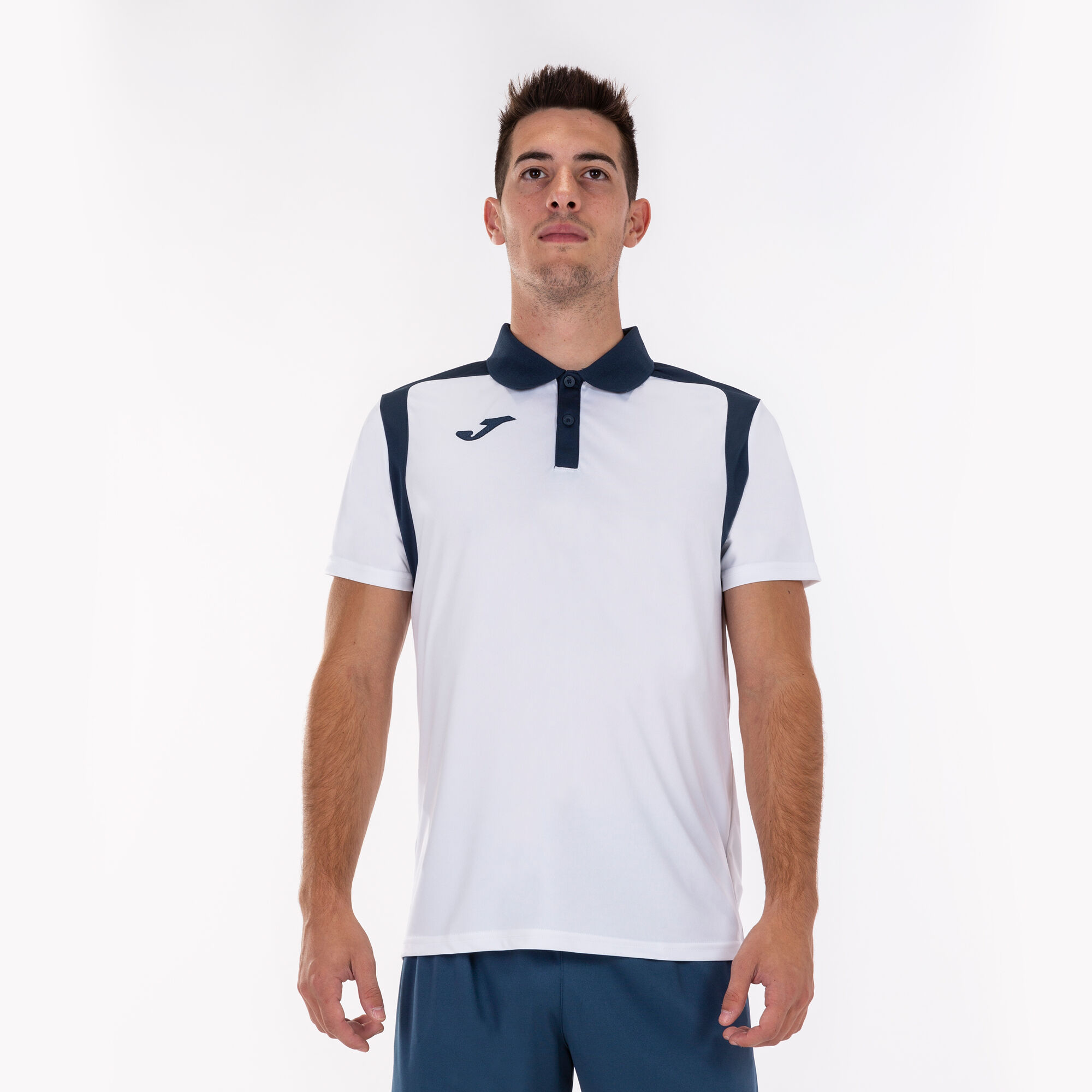 Polo shirt short-sleeve man Championship V white navy blue