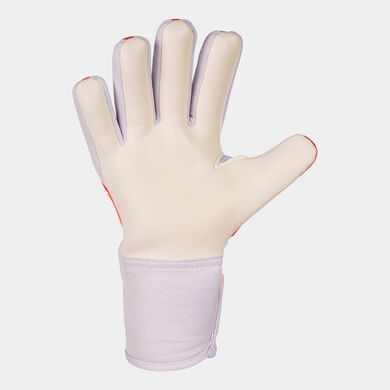 Guantes portero fútbol Brave blanco coral flúor