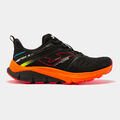 Zapatillas running Fenix 22 hombre negro naranja flúor