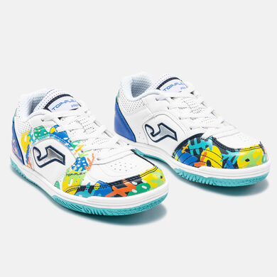 Zapatillas f&uacute;tbol sala Top Flex Jr 26 indoor junior blanco