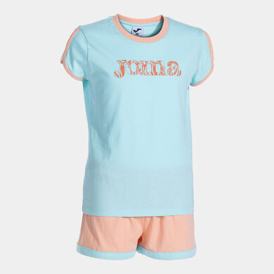Ensemble fille Kids Camp orange bleu