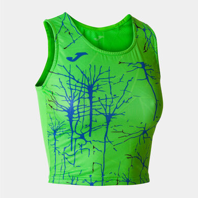 Top donna Elite IX verde fluorescente