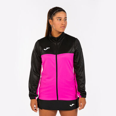 Veste femme Montreal rose fluo noir