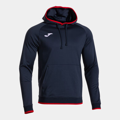 Hooded sweater man Combi Premium dark navy red