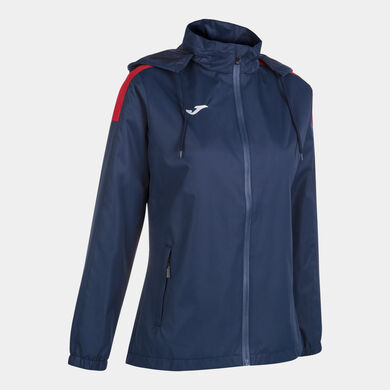Rainjacket woman Trivor navy blue red
