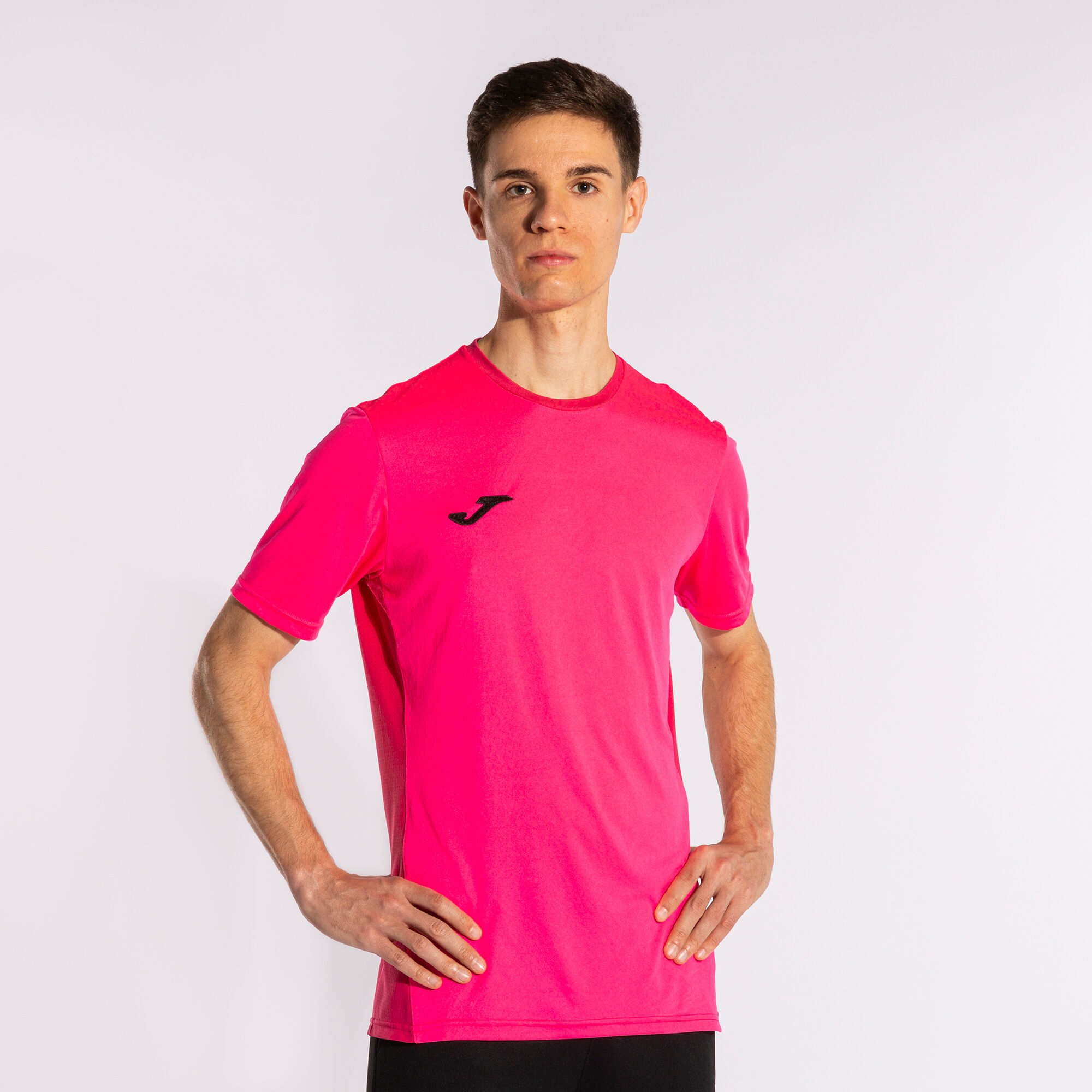T-shirt manga curta homem Winner II rosa fluorescente