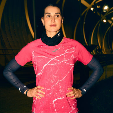 Shirt short sleeve woman R-Night fuchsia