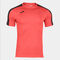 T-shirt maniche corte uomo Academy III corallo fluorescente nero