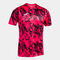 Maglia a manica corta uomo Lion rosa fluorescente nero