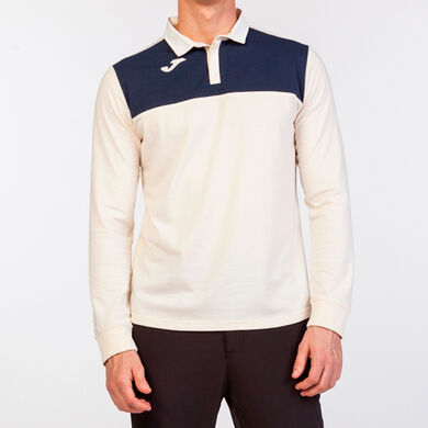 Polo manga larga hombre Winner II blanco marino