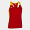 Camiseta tirantes mujer Record II rojo amarillo